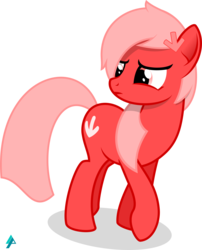 Size: 1600x1983 | Tagged: safe, artist:arifproject, oc, oc only, oc:downvote, pony, derpibooru, g4, derpibooru ponified, looking back, meta, ponified, simple background, solo, transparent background, vector
