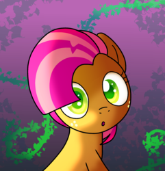 Size: 1928x2000 | Tagged: safe, artist:andromedasparkz, babs seed, earth pony, pony, g4, :o, adorababs, cute, female, filly, freckles, looking at you, open mouth, solo