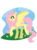 Size: 1280x1707 | Tagged: safe, artist:carryonmywaywardderp, fluttershy, pegasus, pony, g4, blushing, deviantart watermark, female, looking away, mare, obtrusive watermark, outdoors, profile, raised hoof, raised leg, simple background, smiling, solo, spread wings, transparent background, watermark, wings