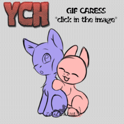 Size: 600x600 | Tagged: safe, artist:zobaloba, oc, pony, advertisement, animated, auction, caress, commission, couple, cute, frame by frame, gif, your character here