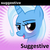 Size: 1326x1324 | Tagged: safe, trixie, pony, unicorn, derpibooru, g4, background pony strikes again, blushing, clickbait, female, mare, meta, meta:suggestive, op is a duck, spoilered image, spoilered image joke