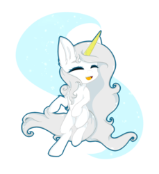 Size: 1320x1443 | Tagged: safe, artist:absolitedisaster08, oc, oc only, oc:esther dream, pony, unicorn, chibi, colored horn, female, horn, mare, solo