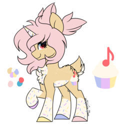 Size: 1619x1634 | Tagged: safe, artist:moonwolf96, oc, oc only, oc:soprano sprinkle, pony, unicorn, chest fluff, deer tail, female, mare, simple background, solo, transparent background