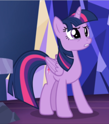 Size: 824x940 | Tagged: safe, screencap, twilight sparkle, alicorn, pony, g4, what about discord?, cropped, crying, female, folded wings, mare, sad, solo, teary eyes, twilight sparkle (alicorn), wings