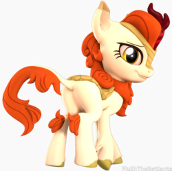 Size: 2044x2038 | Tagged: safe, artist:flushthebatsanta, autumn blaze, kirin, g4, sounds of silence, 3d, butt, cloven hooves, female, high res, looking back, plot, smiling, solo