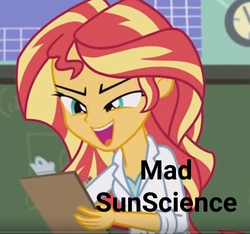 Size: 716x669 | Tagged: safe, edit, edited screencap, screencap, sunset shimmer, equestria girls, g4, angry, science