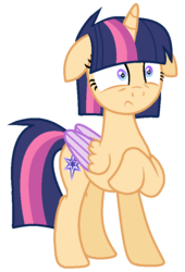 Size: 578x848 | Tagged: safe, artist:cindystarlight, oc, oc only, oc:silver star, alicorn, pony, female, floppy ears, mare, offspring, parent:flash sentry, parent:twilight sparkle, parents:flashlight, raised hoof, shrunken pupils, simple background, solo, transparent background, two toned wings
