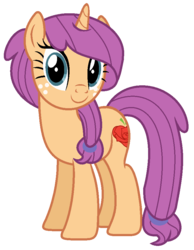 Size: 714x920 | Tagged: safe, artist:cindystarlight, oc, oc only, oc:rose apple, pony, unicorn, female, magical lesbian spawn, mare, offspring, parent:applejack, parent:rarity, parents:rarijack, simple background, solo, transparent background