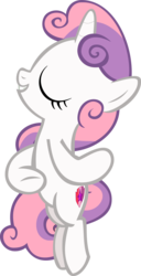 Size: 3500x6851 | Tagged: safe, artist:michaelsety, sweetie belle, pony, unicorn, g4, bipedal, cute, diasweetes, eyes closed, female, filly, mare, simple background, smiling, solo, spinning, transparent background, vector
