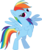 Size: 2500x3011 | Tagged: safe, artist:michaelsety, rainbow dash, pegasus, pony, g4, my little pony friendship celebration cutie mark magic, bipedal, female, high res, lidded eyes, looking at you, mare, sexy, simple background, smiling, solo, standing, transparent background, vector, wings