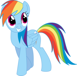 Size: 2000x1976 | Tagged: safe, artist:michaelsety, rainbow dash, pegasus, pony, g4, female, looking at something, mare, simple background, smiling, solo, transparent background, vector