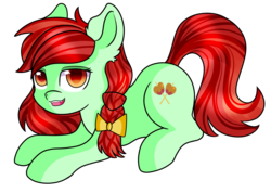 Size: 1200x852 | Tagged: safe, artist:rainbowtashie, candy apples, pony, g4, apple family member, background pony, female, looking at you, mare, simple background, solo, transparent background