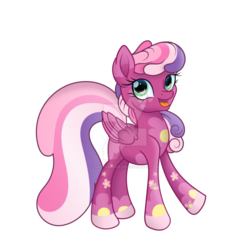 Size: 894x894 | Tagged: safe, artist:santamouse23, cheerilee, pegasus, pony, g4, fanart, flower, folded wings, g5 concept leak style, solo