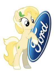 Size: 6256x8192 | Tagged: safe, artist:blue-vector, oc, oc only, oc:radler, earth pony, pony, female, ford, logo, simple background, solo, transparent background