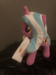 Size: 4032x3024 | Tagged: safe, artist:undeadponysoldier, photographer:undeadponysoldier, oc, oc only, oc:mane event, pony, unicorn, bronycon, bronycon exclusive plushie, irl, photo, plushie, solo