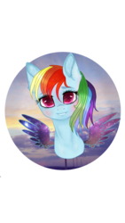 Size: 1080x1920 | Tagged: safe, artist:77jessieponygames77, rainbow dash, pegasus, pony, g4, bust, colored wings, female, galaxy, heart eyes, looking at you, mare, simple background, smiling, solo, space, spread wings, starry wings, stars, transparent background, wingding eyes, wings