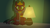 Size: 605x336 | Tagged: artist needed, safe, the sphinx, pony, sphinx, g4, :o, bracelet, cute, dark, female, frown, headdress, jewelry, lamp, looking at you, open mouth, ponified, ponified animal photo, ponified meme, sitting, table
