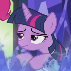 Size: 747x751 | Tagged: safe, screencap, twilight sparkle, alicorn, pony, g4, the lost treasure of griffonstone, bored, cropped, disappointed, female, frown, lidded eyes, looking up, map of equestria, mare, solo focus, twilight sparkle (alicorn), unamused