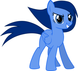 Size: 1494x1363 | Tagged: safe, artist:chipmagnum, oc, oc only, oc:claptis, pegasus, pony, g4, female, grin, mare, simple background, smiling, solo, transparent background