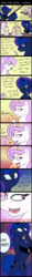 Size: 1000x8764 | Tagged: safe, artist:tbosiris, princess celestia, princess luna, pony, g4, cake, cherry, comic, food, jojo's bizarre adventure, joseph joestar, magic, noriaki kakyoin, pink-mane celestia, rerorero, tongue out