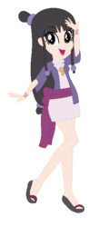 Size: 288x600 | Tagged: safe, artist:fjessemcsm, artist:pupkinbases, human, equestria girls, g4, ace attorney, barely eqg related, base used, capcom, clothes, crossover, dress, equestria girls style, equestria girls-ified, jewelry, maya fey, necklace, sandals, shoes