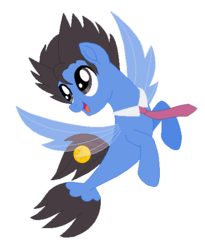 Size: 458x558 | Tagged: safe, artist:fjessemcsm, artist:selenaede, pegasus, pony, seapony (g4), g4, my little pony: the movie, ace attorney, base used, capcom, crossover, fin wings, fins, necktie, phoenix wright, seaponified, species swap, wings