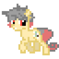 Size: 960x960 | Tagged: safe, artist:joeydr, oc, oc only, oc:osha, earth pony, pony, cute, cutie mark, female, galloping, grin, looking back, mare, pixel art, running, simple background, smiling, solo, transparent background
