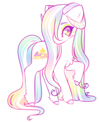 Size: 394x485 | Tagged: safe, artist:peaceouttopizza23, oc, oc only, earth pony, pony, chibi, female, horns, mare, simple background, solo, transparent background, unshorn fetlocks