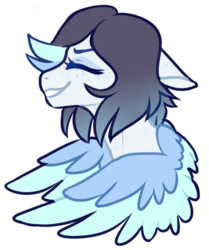 Size: 400x479 | Tagged: safe, artist:peaceouttopizza23, oc, oc only, pegasus, pony, bust, female, mare, portrait, simple background, solo, transparent background