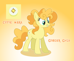 Size: 4096x3362 | Tagged: safe, artist:doraeartdreams-aspy, oc, oc only, oc:ginger gold, dracony, earth pony, hybrid, pony, cutie mark, female, interspecies offspring, mare, offspring, parent:applejack, parent:spike, parents:applespike, solo