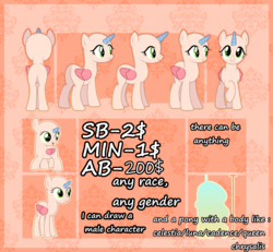 Size: 4000x3700 | Tagged: safe, artist:paradiseskeletons, pony, advertisement, commission, reference sheet, your character here