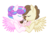 Size: 1332x908 | Tagged: safe, artist:cupidforever15042, pound cake, princess flurry heart, oc, oc:honey cake, alicorn, pegasus, pony, g4, alicorn oc, baby, baby pony, eyes closed, family, female, filly, male, mare, offspring, older, older flurry heart, older pound cake, parent:pound cake, parent:princess flurry heart, parents:poundflurry, ship:poundflurry, shipping, simple background, stallion, straight, white background