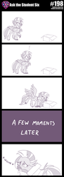 Size: 800x2205 | Tagged: safe, artist:sintakhra, silverstream, classical hippogriff, hippogriff, pony, tumblr:studentsix, g4, behaving like a cat, box, cardboard box, female, monochrome, pony in a box, sad, solo, whimpering, whining