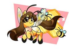 Size: 960x615 | Tagged: safe, artist:alinabrookart, oc, bee, pony, honey-chan01, ponified