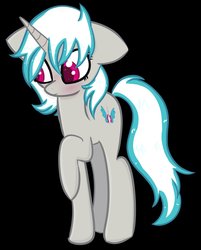 Size: 1647x2048 | Tagged: safe, artist:windykirin, oc, oc only, oc:windshear, pony, unicorn, blushing, female, floppy ears, mare, solo, standing