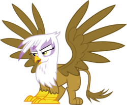 Size: 981x814 | Tagged: safe, artist:awesomeluna, gilda, griffon, g4, griffon the brush off, female, simple background, solo, transparent background, vector, wings