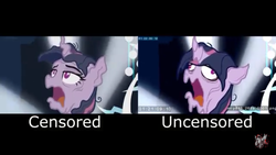 Size: 1280x720 | Tagged: safe, edit, edited screencap, screencap, mean twilight sparkle, tree of harmony, twilight sparkle, alicorn, pony, g4, the mean 6, censored, clone, comparison, dying, female, imminent death, nightmare fuel, solo, twilight sparkle (alicorn), uncensored, you know for kids, you ruined everything, youtube link, youtube thumbnail
