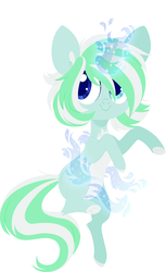 Size: 4000x6544 | Tagged: safe, artist:belka-sempai, oc, oc only, pony, unicorn, colored hooves, female, glowing horn, horn, looking away, looking up, magic, mare, simple background, smiling, solo, white background