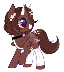 Size: 1280x1436 | Tagged: safe, artist:bastet-catmew, oc, oc only, pegasus, pony, deviantart watermark, female, horn, leg warmers, mare, obtrusive watermark, simple background, solo, watermark, white background