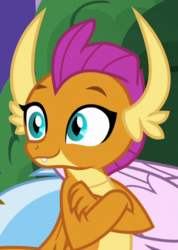 Size: 510x718 | Tagged: safe, screencap, silverstream, smolder, g4, what lies beneath, cropped