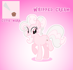 Size: 983x938 | Tagged: safe, artist:doraeartdreams-aspy, oc, oc only, oc:whipped cream, earth pony, pony, cutie mark, female, happy, mare, offspring, parent:cheese sandwich, parent:pinkie pie, parents:cheesepie, smiling, solo