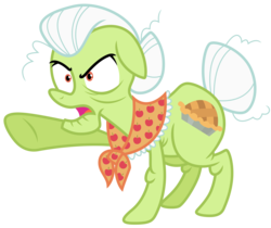 Size: 6549x5500 | Tagged: safe, artist:estories, granny smith, pony, g4, absurd resolution, female, pointing, simple background, solo, transparent background, vector
