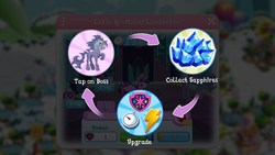 Size: 1280x720 | Tagged: safe, gameloft, idw, twilight sparkle, alicorn, nightmare forces, pony, g4, the cutie re-mark, gem, idw showified, nightmare, nightmare (entity), sapphire, tutorial, twilight sparkle (alicorn)