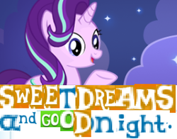 Size: 270x212 | Tagged: safe, artist:horsesplease, gameloft, starlight glimmer, pony, unicorn, g4, caption, expand dong, exploitable meme, female, good night, image macro, mare, meme, night, smiling, text