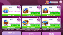 Size: 1280x720 | Tagged: safe, gameloft, pony, g4, my little pony: magic princess, barrel, costs real money, gem, here we go again, magic coins, sapphire