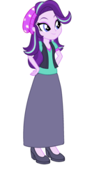 Size: 857x1752 | Tagged: safe, artist:cartoonmasterv3, starlight glimmer, equestria girls, g4, clothes, dress, long skirt, simple background, skirt, transparent background