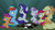 Size: 1280x720 | Tagged: safe, screencap, apple bloom, applejack, rainbow dash, rarity, scootaloo, sweetie belle, earth pony, pegasus, pony, unicorn, campfire tales, g4, my little pony: friendship is magic, campfire, cave, female, filly, hat, mare, spider web