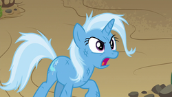 Size: 1280x720 | Tagged: safe, screencap, trixie, pony, g4, road to friendship, angry, female, mare, messy mane, solo