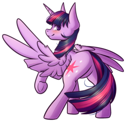 Size: 888x855 | Tagged: safe, artist:ak4neh, twilight sparkle, alicorn, pony, g4, blushing, butt, female, mare, plot, simple background, solo, transparent background, twilight sparkle (alicorn)