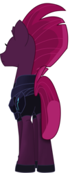 Size: 4598x11296 | Tagged: safe, artist:ejlightning007arts, tempest shadow, pony, unicorn, g4, my little pony: the movie, absurd resolution, armor, away from viewer, broken horn, butt, female, horn, mare, plot, simple background, solo, transparent background, vector